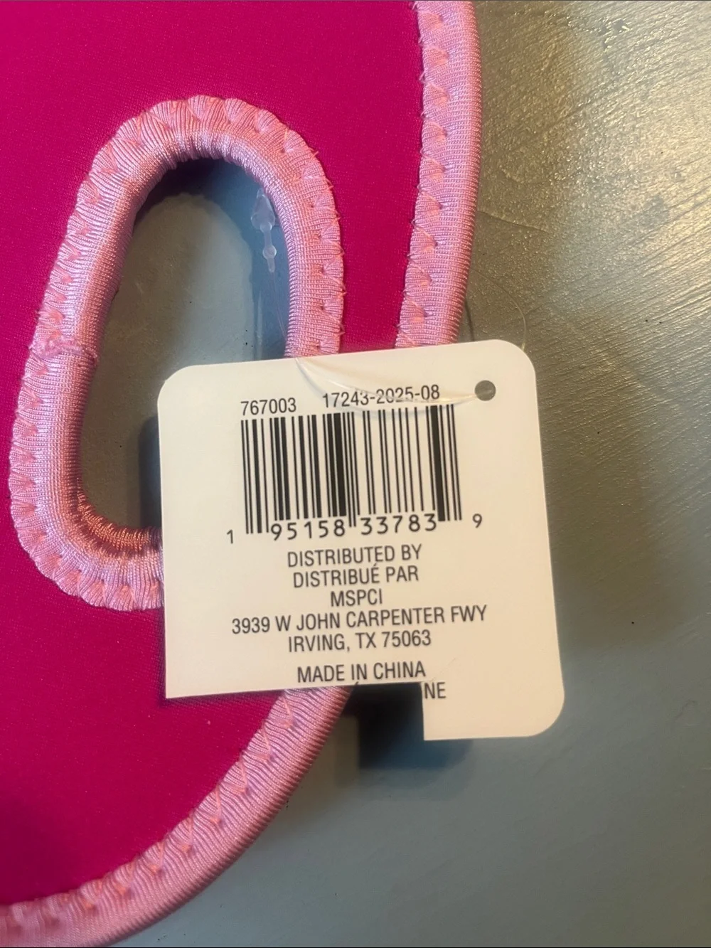 NWT! Pickleball Inspired Neoprene Bottle Tote - Hot Pink 